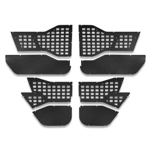 2007–2018 Jeep JKU Wrangler 4DR Alpha Tube Door Replacement Panels (Upper MOLLE & Solid Lower)