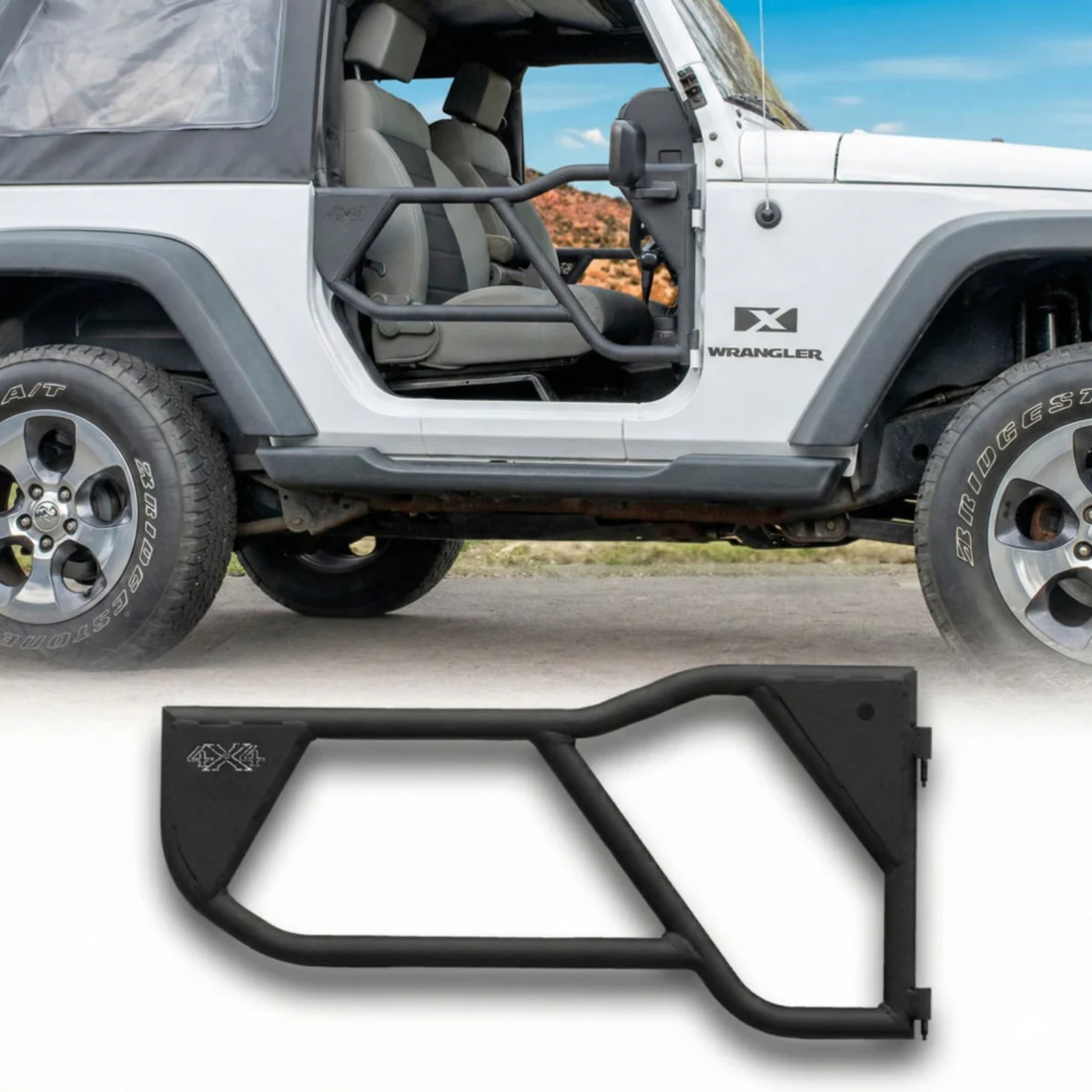 2007–2018 Jeep JK Wrangler 2DR Razor Aluminum Tube Doors