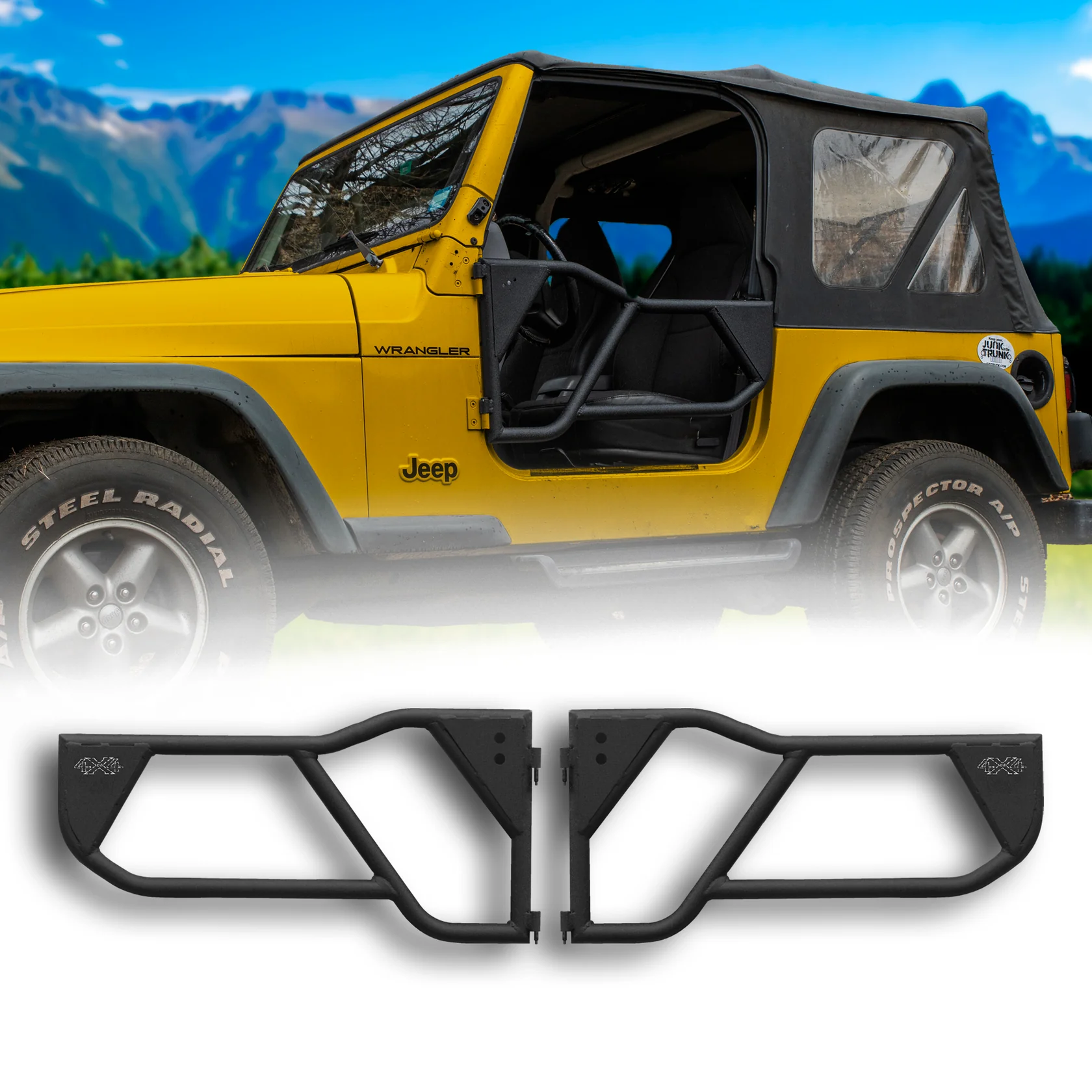 1997–2006 Jeep TJ-LJ Wrangler 2DR Razor Aluminum Tube Doors