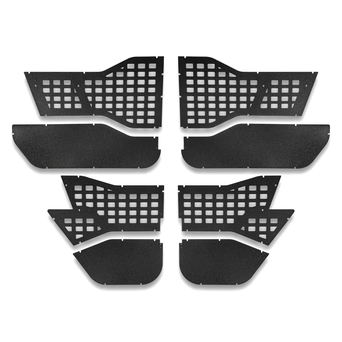 2018 & Up Jeep JLU Wrangler 4DR Alpha Tube Door Replacement Panels (Upper MOLLE & Solid Lower)