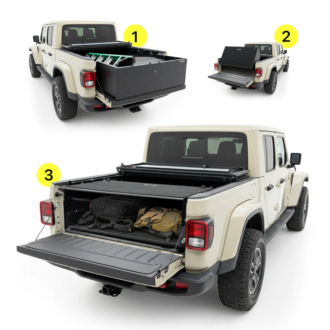 2020 & Up JT Gladiator Mid-Size Tailgate Extender & Secure Bed Box