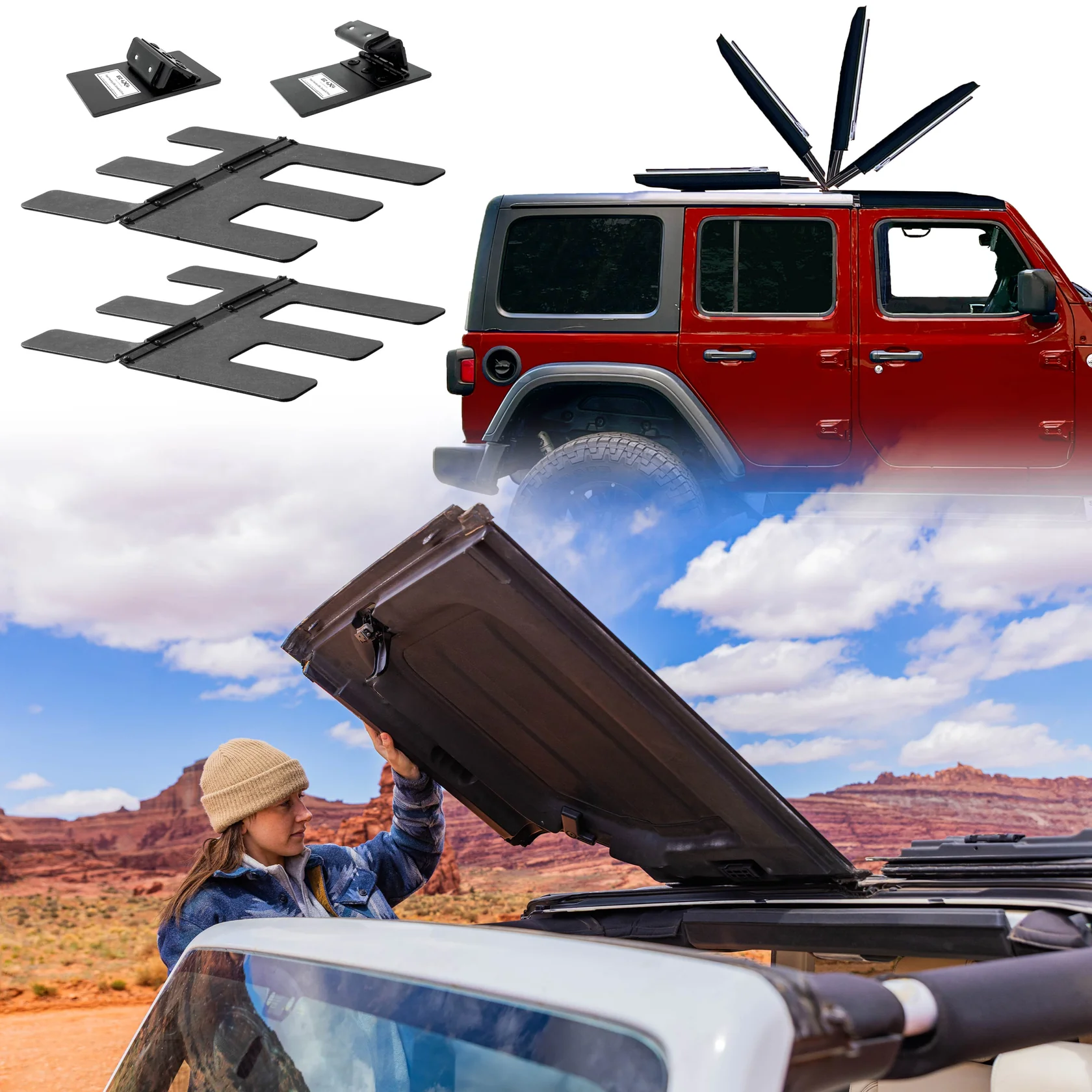2007–2018 Jeep JKU Wrangler 4DR EZ FlipTop