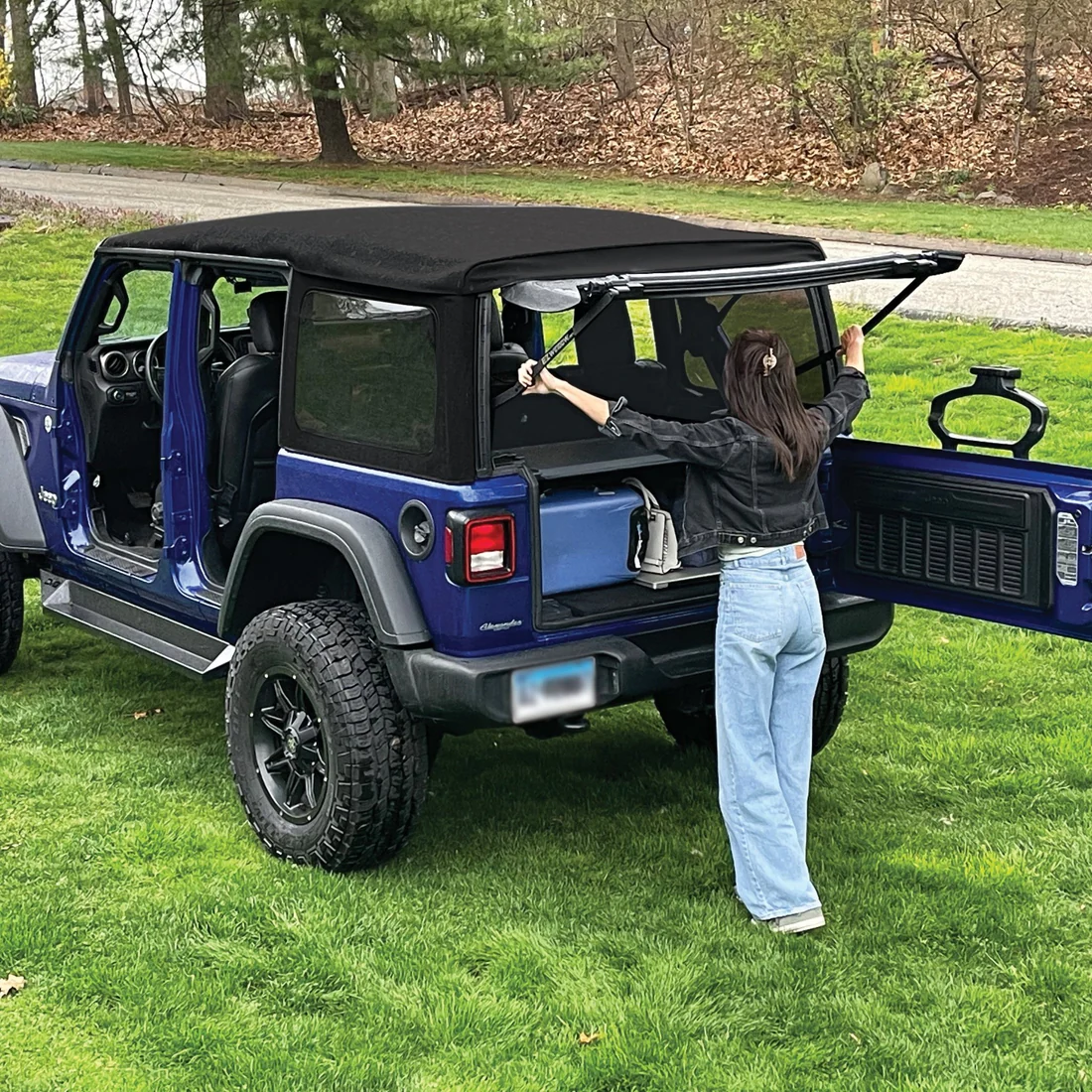 2007–2018 Jeep JKU/JK 4DR/2DR EZWindow Support Arms for OEM Square Back Soft Top - Image 2