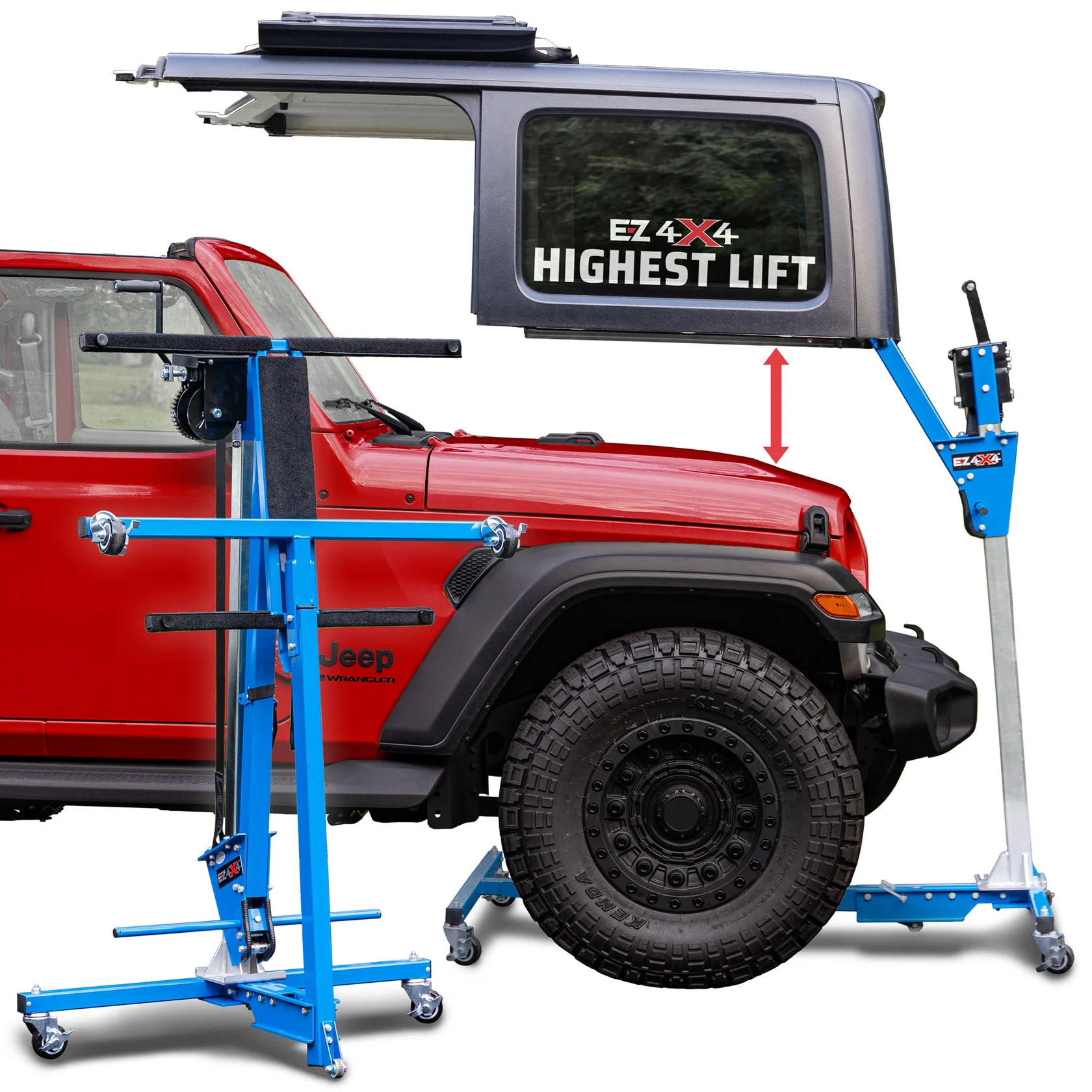 2007–2018 JKU 4DR (Hard Top Lift + Hard Top Thumb Screws + FlipTop) Take Your Top Off Bundle #12 - Image 2