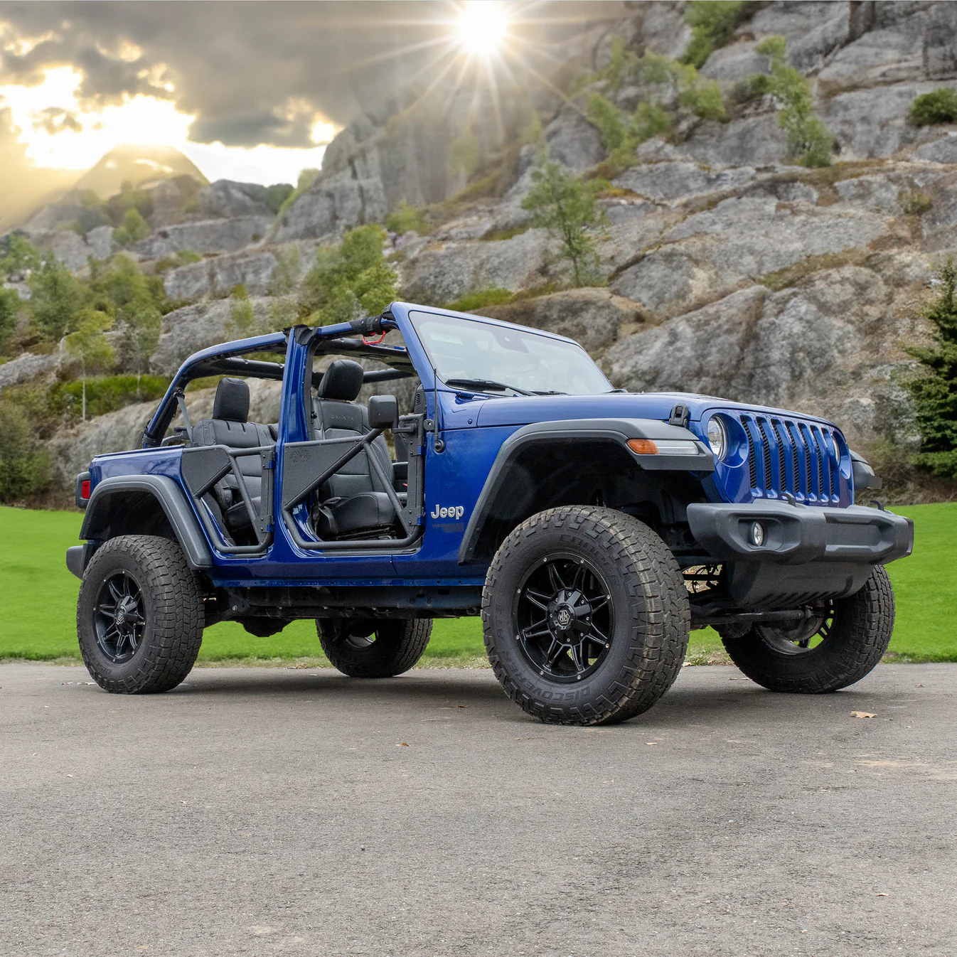 2007–2018 JKU 4DR (Phantom Tube Doors + All-Weather Panels + Rectangle Mirrors + Door Cart + Cover) Phantom Tube Door Bundle #25 - Image 2