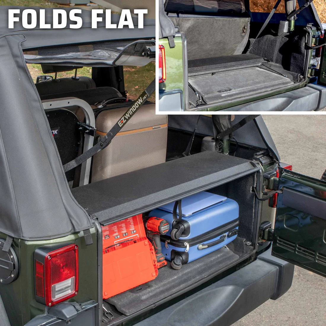 2007–2010 Jeep JKU/JK Wrangler 4DR/2DR EZTRUNK Folding Security Trunk - Image 2