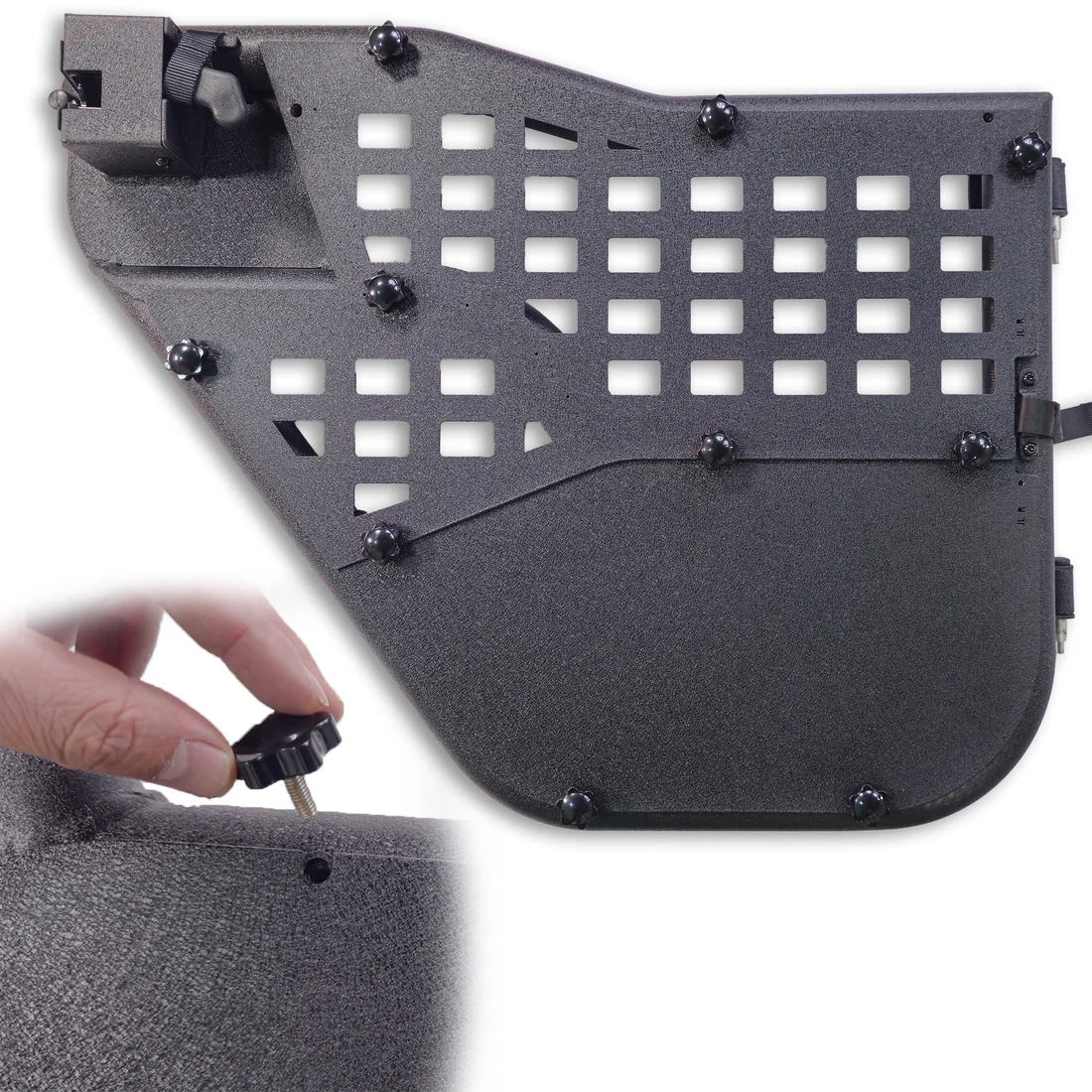 2018 & Up Jeep JLU Wrangler 4DR Alpha Tube Door Replacement Panels (Upper MOLLE & Solid Lower) - Image 3