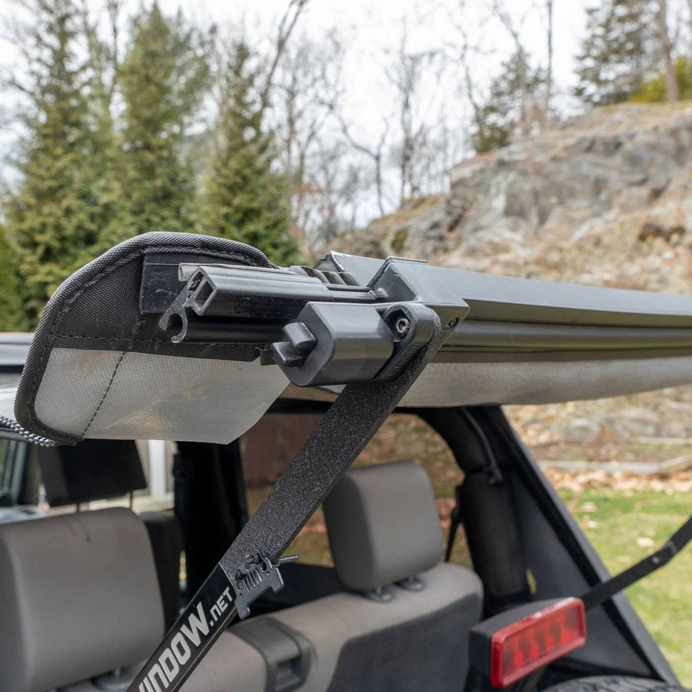 2018 & Up Jeep JL Wrangler 2DR EZWindow Support Arms for Trektop Slanted Soft Top - Image 2