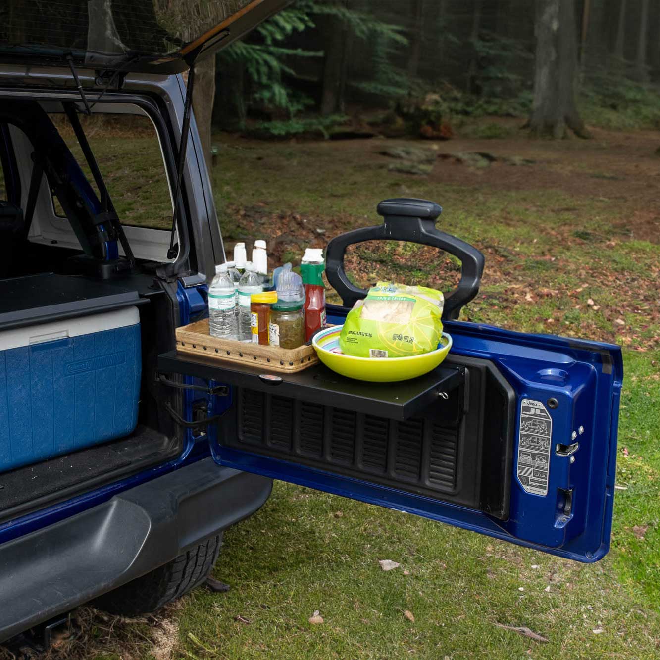 2007 & Up Jeep Wrangler Single Level Deluxe Folding Tailgate Table - Image 4