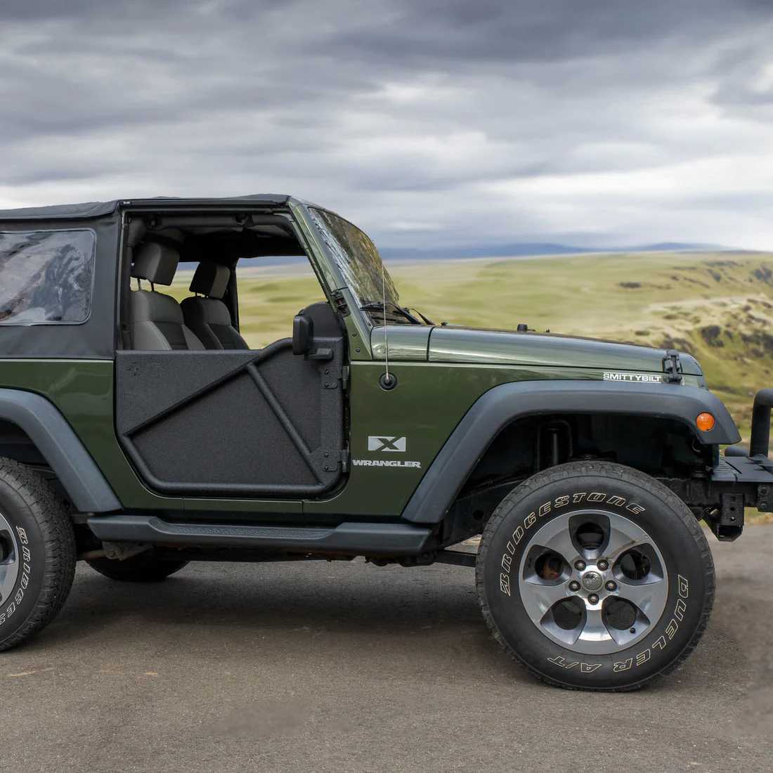 1997–2006 TJ-LJ 2DR (Phantom Tube Doors + All-Weather Panels + Rectangle Mirrors + Door Cart + Cover) Phantom Tube Door Bundle #28 - Image 4
