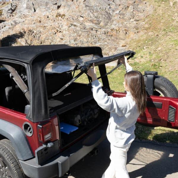 2007–2018 Jeep JKU/JK 4DR/2DR EZWindow Support Arms for OEM Square Back Soft Top - Image 4