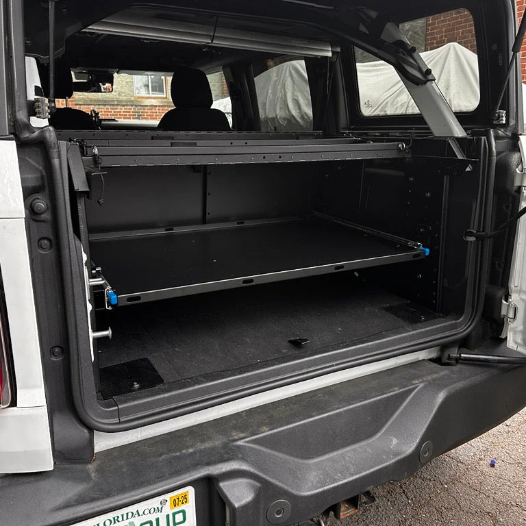 2018 & Up Jeep JLU Wrangler 4DR Sliding Shelf & Table for Extreme EZTRUNK - Image 4