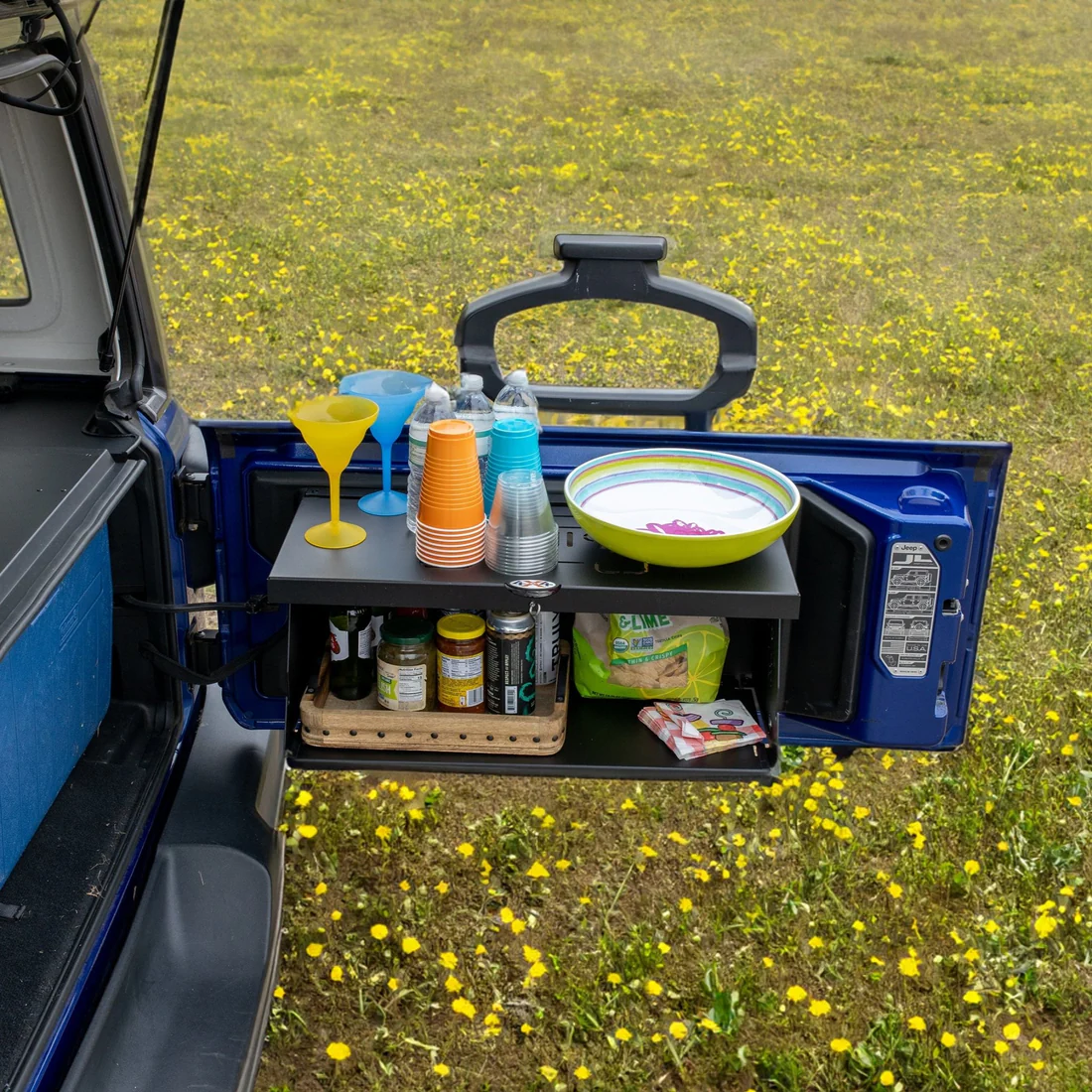 2007 & Up Jeep Wrangler Double Level Deluxe Tailgate Table - Image 4