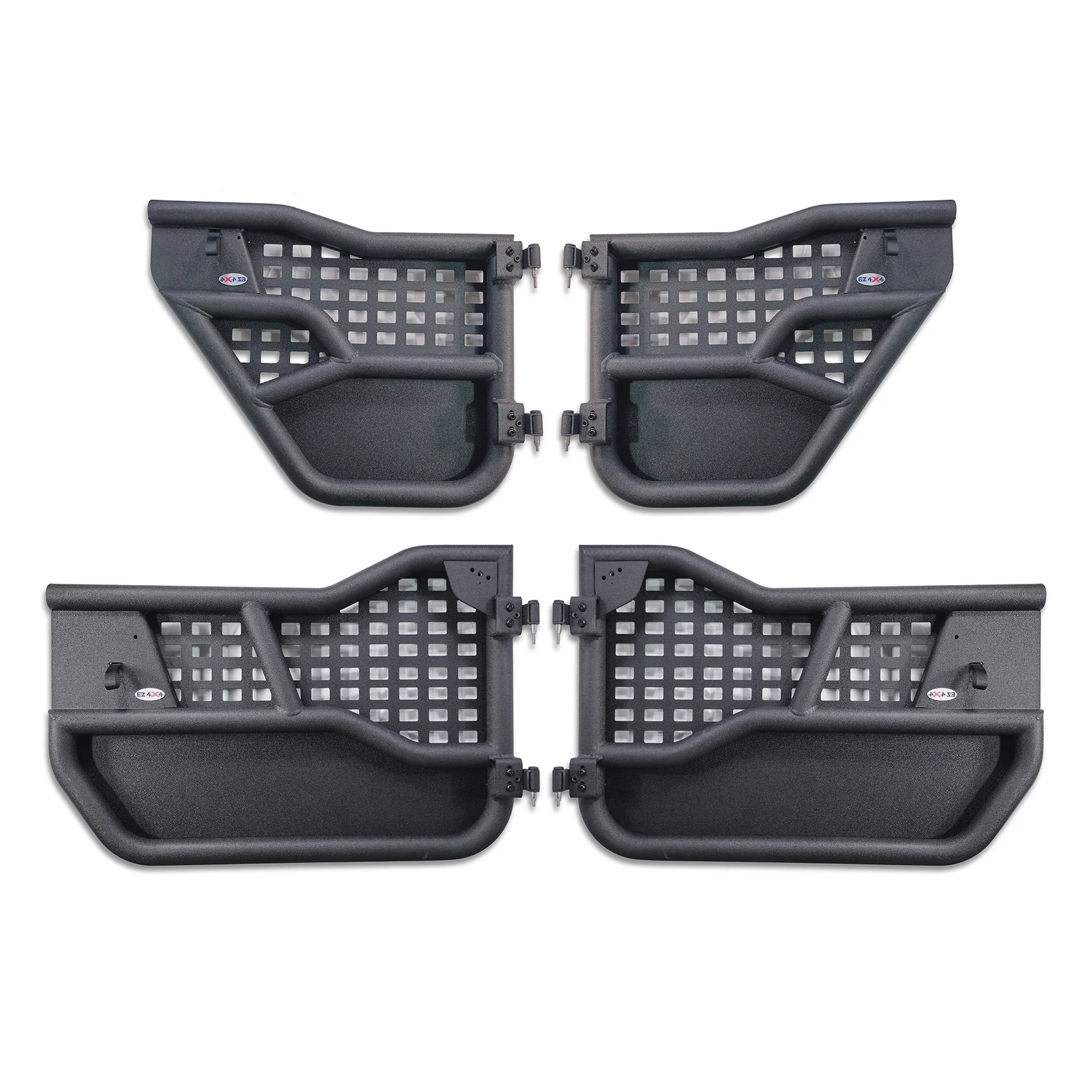2007–2018 Jeep JKU Wrangler 4DR Alpha Aluminum Tube Doors + FREE Removable Panels (Upper MOLLE & Solid Lower) - Image 4