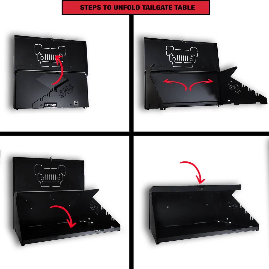 2018 & Up Jeep JL Wrangler 2DR Extreme Level Deluxe Tailgate Table - Image 5