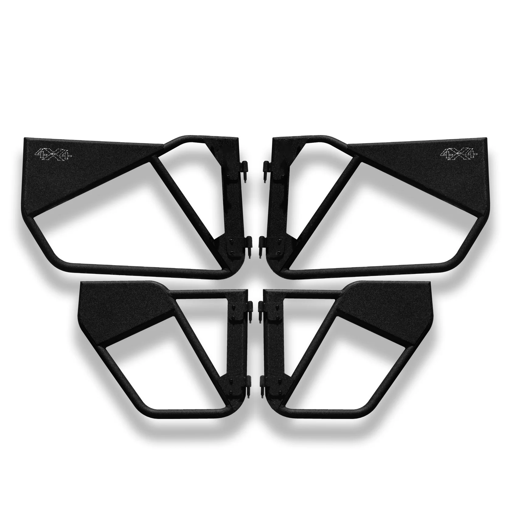 2007–2018 Jeep JKU Wrangler 4DR Phantom Aluminum Tube Doors + FREE Removable All-Weather Solid Panels (Upper & Lower) - Image 4