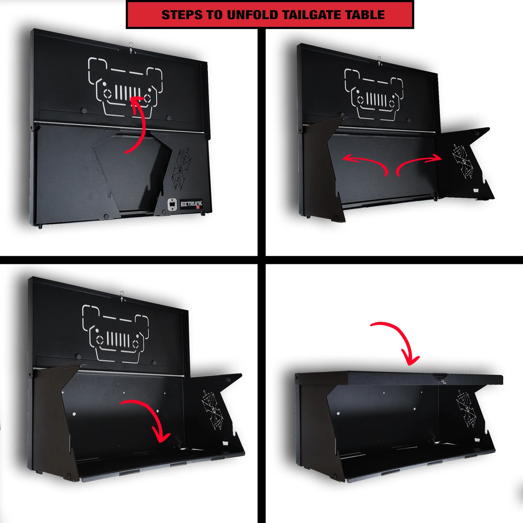 2007 & Up Jeep Wrangler Double Level Deluxe Tailgate Table - Image 6