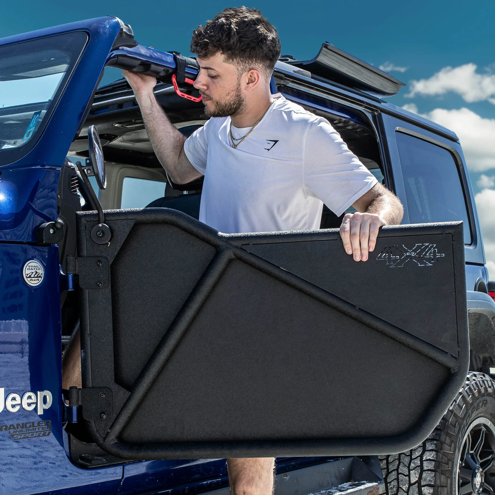 2007–2018 Jeep JKU Wrangler 4DR Phantom Tube Door Replacement Panels, All-Weather Solid (Upper & Lower) - Image 6