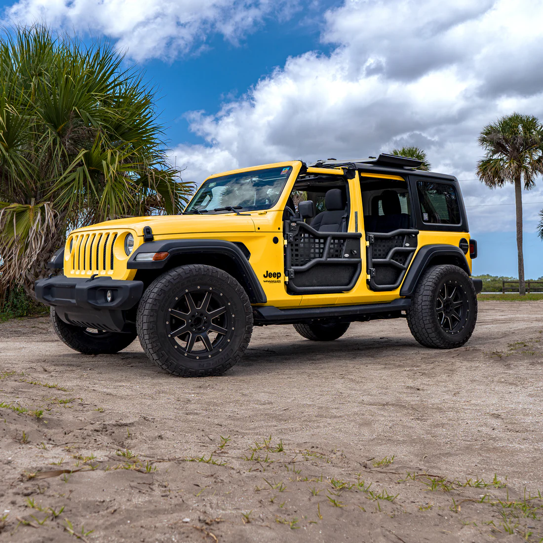 2018 & Up Jeep JL Wrangler 2DR Alpha Aluminum Tube Doors + FREE Removable Panels (Upper MOLLE & Solid Lower) - Image 7