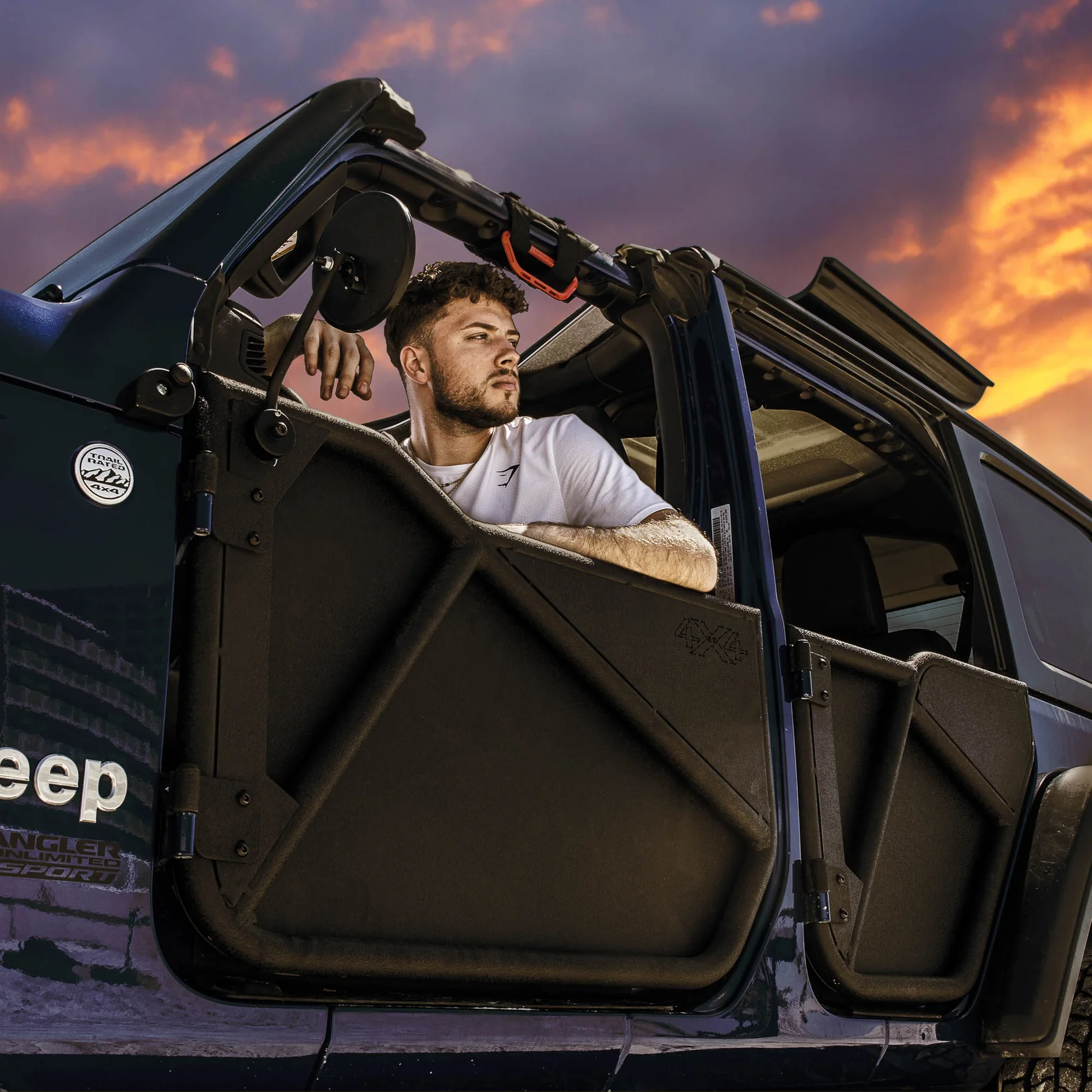 2007–2018 Jeep JKU Wrangler 4DR Phantom Tube Door Replacement Panels, All-Weather Solid (Upper & Lower) - Image 8