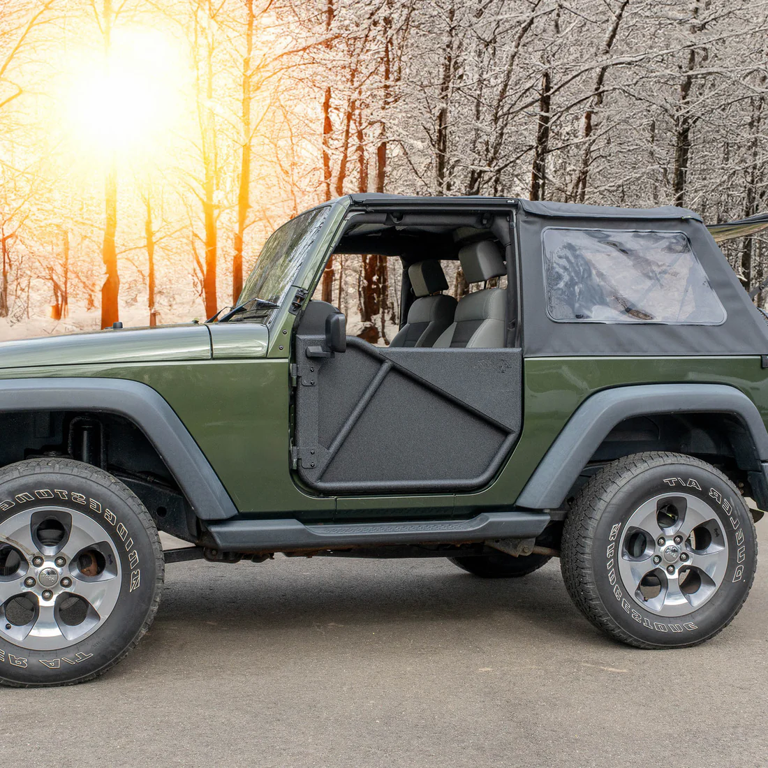 2007–2018 Jeep JK Wrangler 2DR Phantom Tube Door Replacement Panels, All-Weather Solid (Upper & Lower) - Image 9