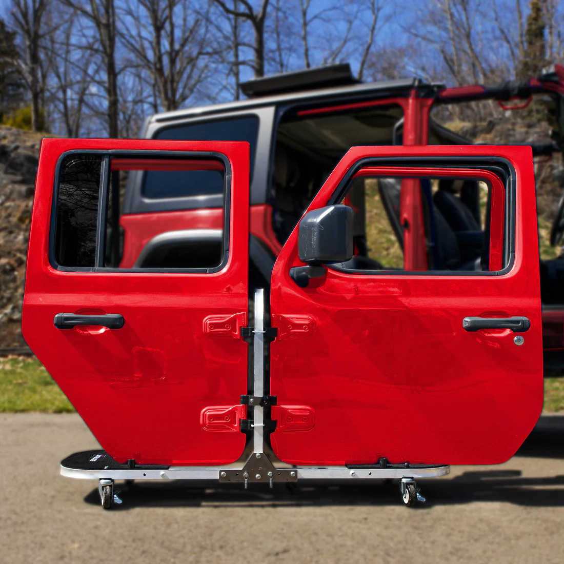 1997 & Up Jeep 4DR Aluminum Folding Door Cart - Image 3