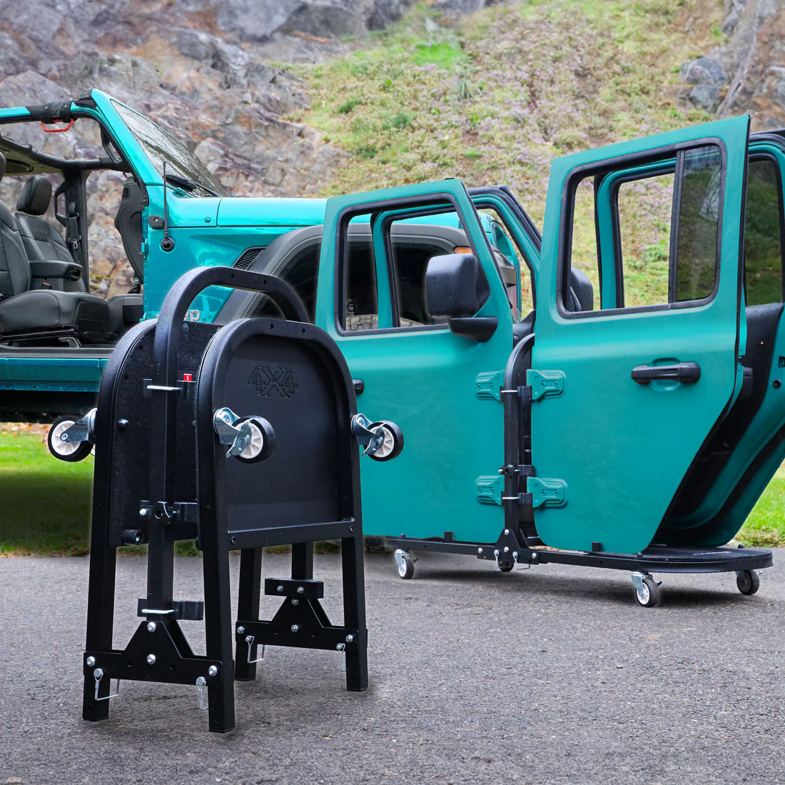 1997 & Up Jeep 4DR Aluminum Folding Door Cart