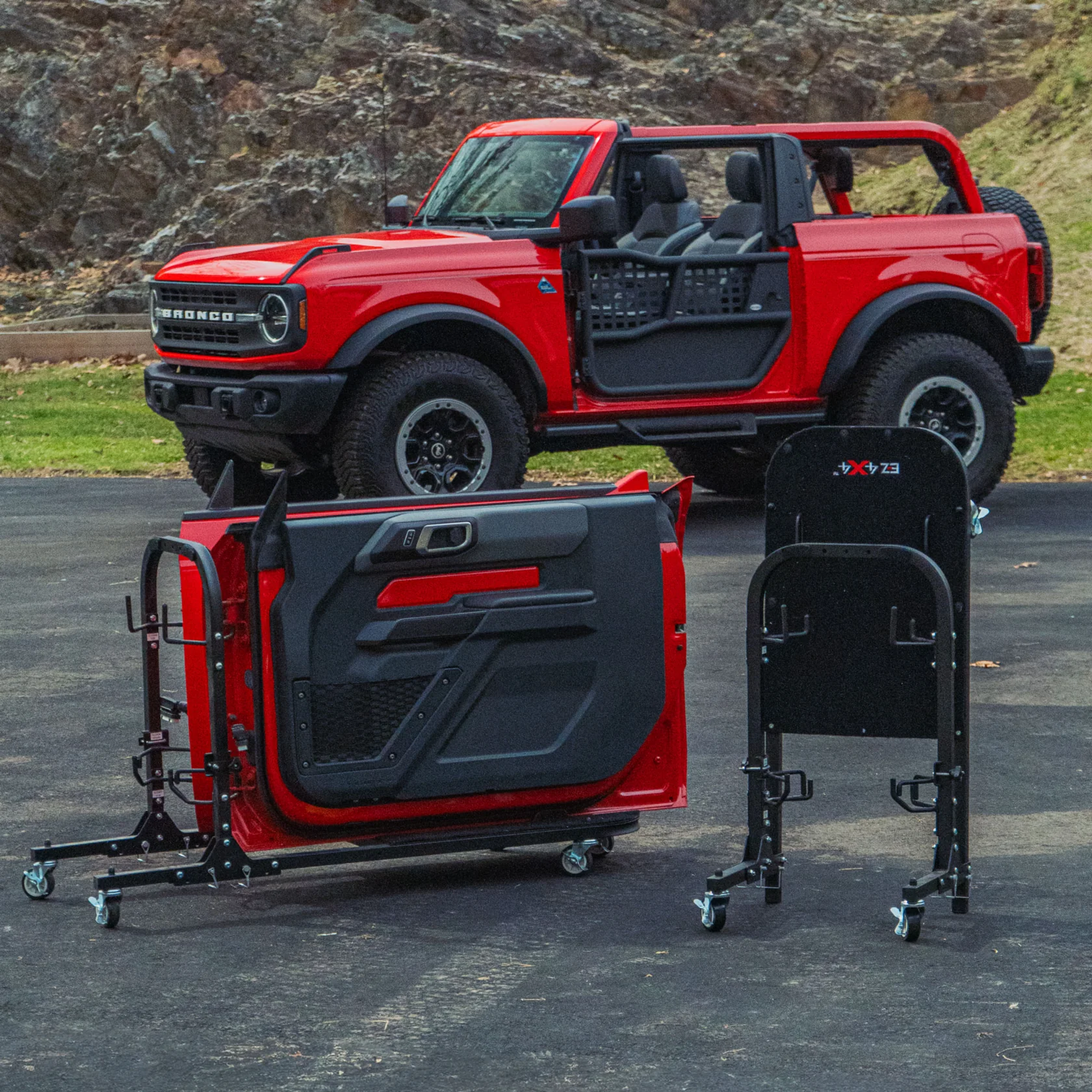 2021 & Up Bronco 2DR Aluminum Folding Door Cart