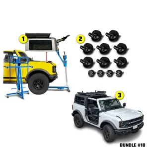 2021 & Up Bronco 2DR (FlipTop + Hard Top Lift + Hard Top Thumb Screws) Take Your Top Off Bundle #18