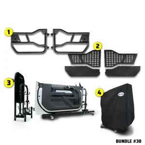 2021 & Up Bronco 2DR (Alpha Aluminum Tube Doors + MOLLE Panels + Door Cart + Cover) Alpha Tube Door Bundle #30