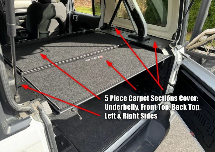 2021 & Up Bronco 4DR Extreme EZTRUNK Carpet, Black - Image 2