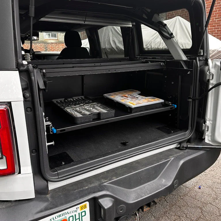 2021 & Up Bronco 4DR Sliding Shelf & Table for Extreme EZTRUNK - Image 4