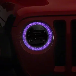 Raxiom Axial Series 9-Inch LED Headlights with RGB Halo; Black Housing; Clear Lens (18-26 Jeep Wrangler JL)