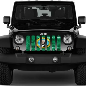 Washington Grunge State Flag Grille Insert