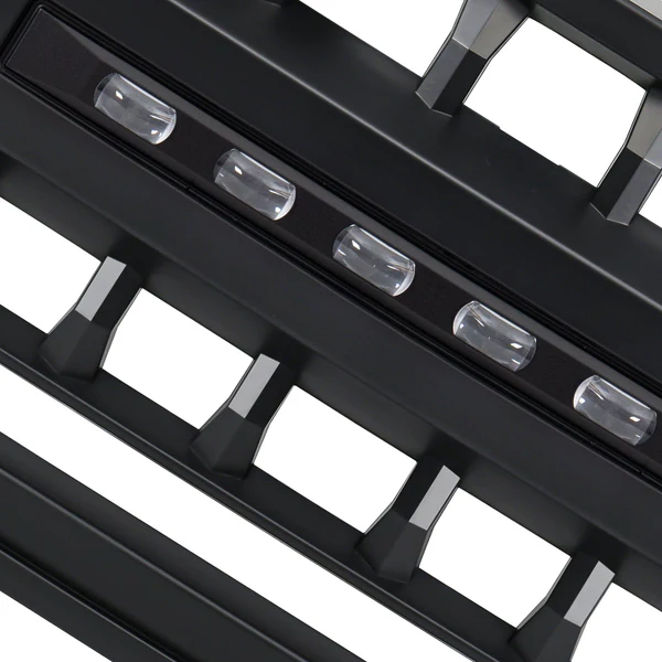 Armor Grille W/ Off-Road Lights - Matte Black For 18+ Jeep Wrangler JL & Gladiator JT - Image 4