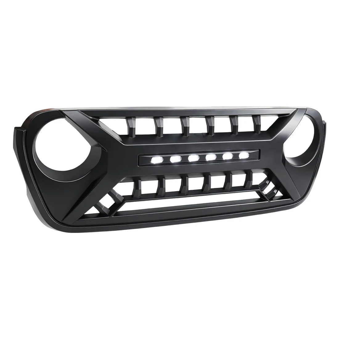 Armor Grille W/ Off-Road Lights - Matte Black For 18+ Jeep Wrangler JL & Gladiator JT - Image 6