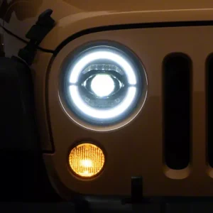 Raxiom Axial Series LED Headlights; Black Housing; Clear Lens (07-18 Jeep Wrangler JK)
