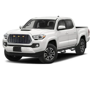 Front Mesh Grille w/ Amber Lights for 2016-2023 Toyota Tacoma-Matte Black