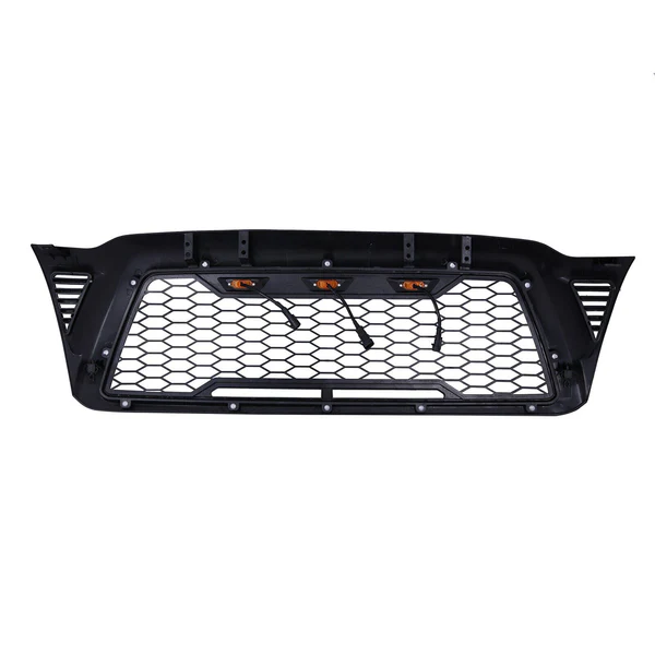 Front Upper Mesh Grille W/LED Amber Lights For 2005-2011 Toyota Tacoma - Image 8