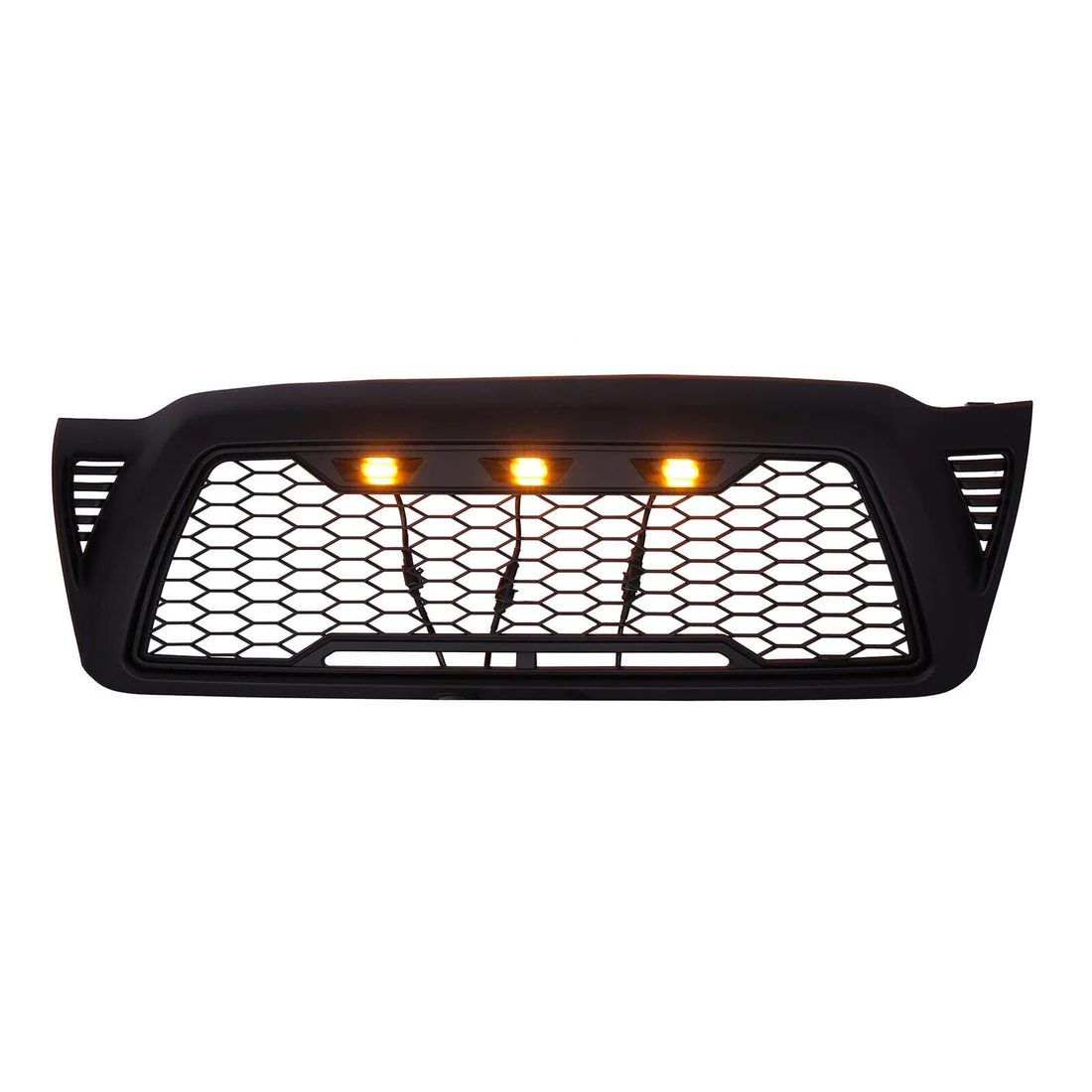 Front Upper Mesh Grille W/LED Amber Lights For 2005-2011 Toyota Tacoma - Image 10